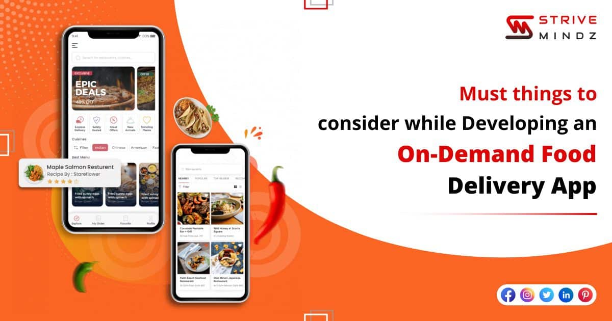 On demand food delivery app