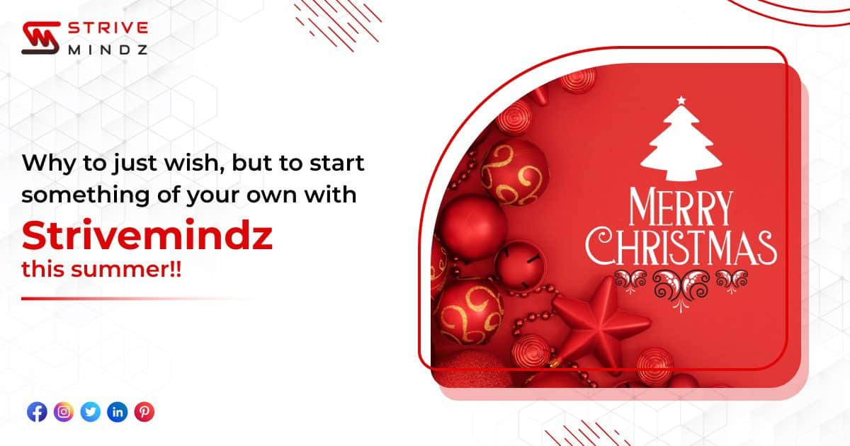 Why to just wish, but to start something of your own with strivemindz this summer!! 1 Merry Christmas