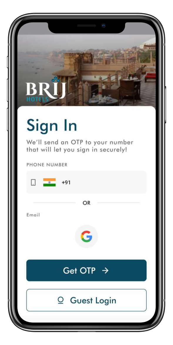 Brij Hotels App Screen2