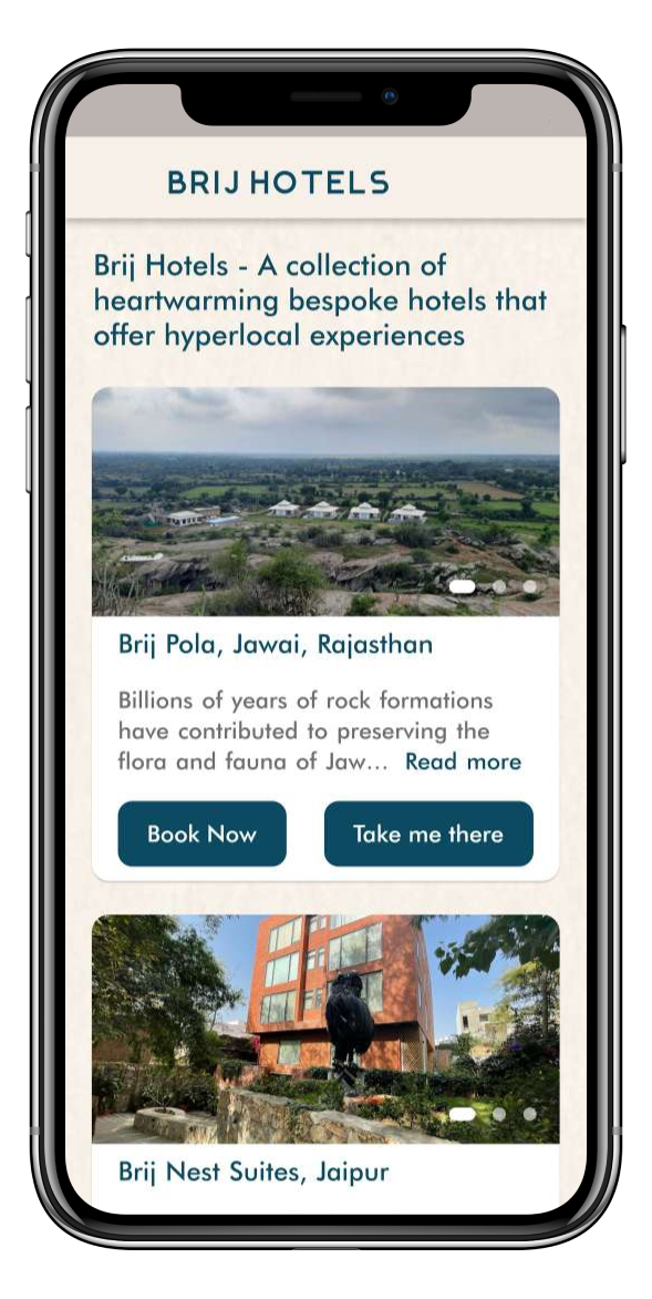 Brij Hotels App Screen3