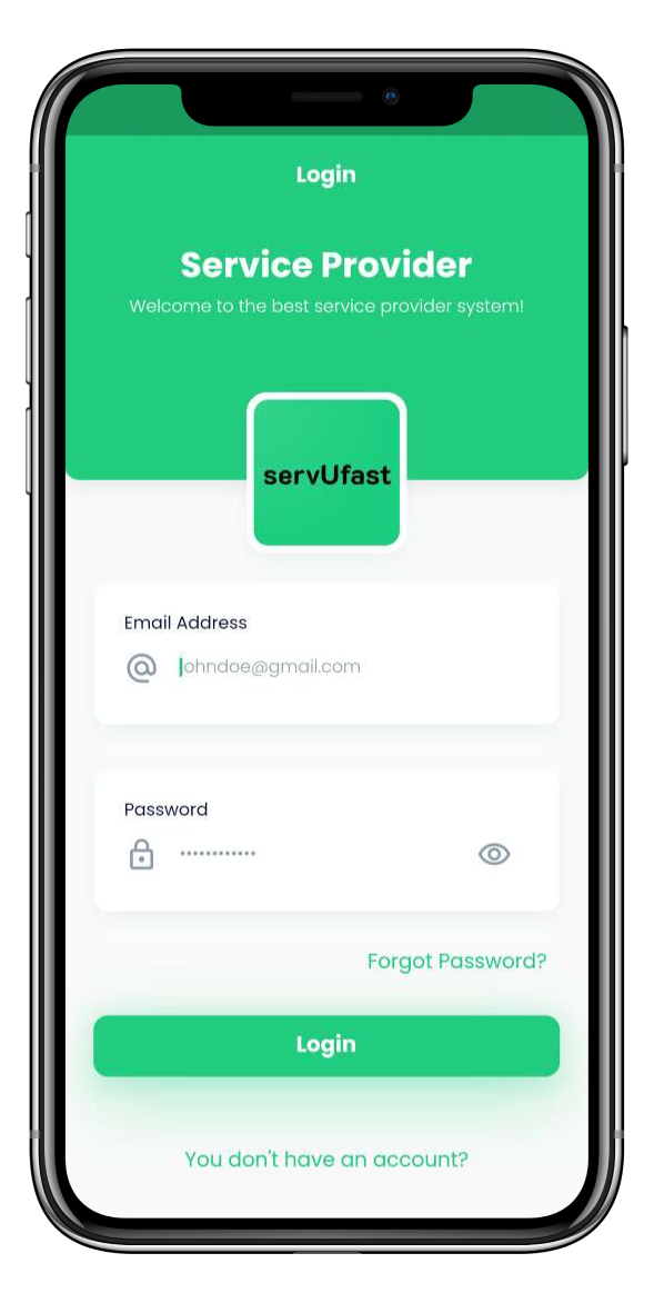 Servufast App Screen2